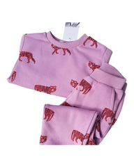 Pink Top and Pants Pyjama Set with Tiger Pattern