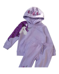Purple Unicorn Hoodie and Track Pants Set