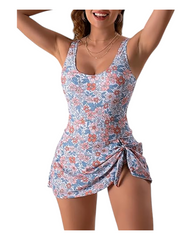 One-Piece Swimsuit with Mini Swim Skirt