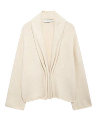 Soft White Long-Sleeved Cardigan