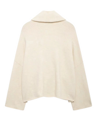 Soft White Long-Sleeved Cardigan