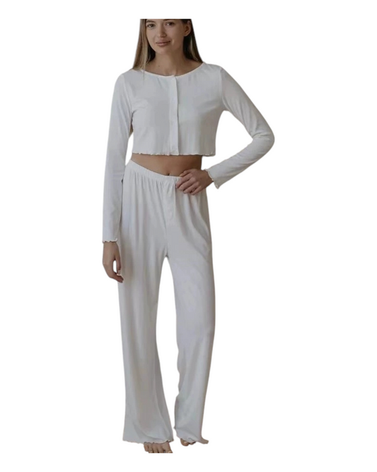 White loose Lounge Set