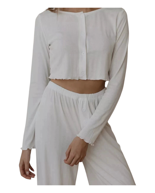White loose Lounge Set