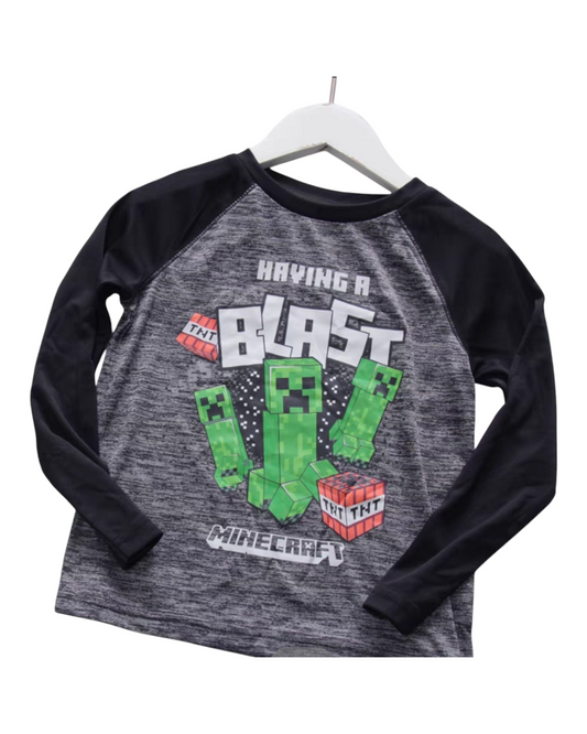 Minecraft Creeper TNT Blast Long Sleeve Tee