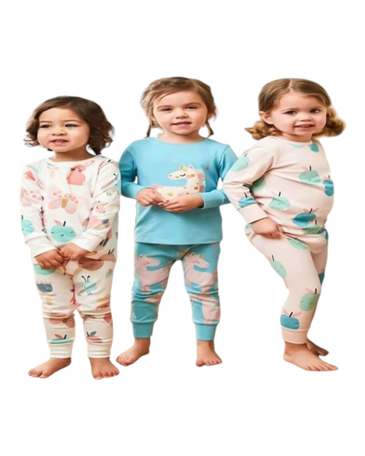 Patterned Long-Sleeved Cotton Rich Pyjama Set