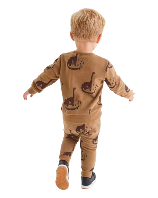 Orange Dino Sweater Set