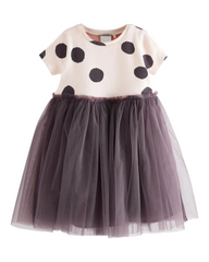 Purple Polka Dotted with Purple Tulle