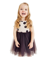 Purple Polka Dotted with Purple Tulle