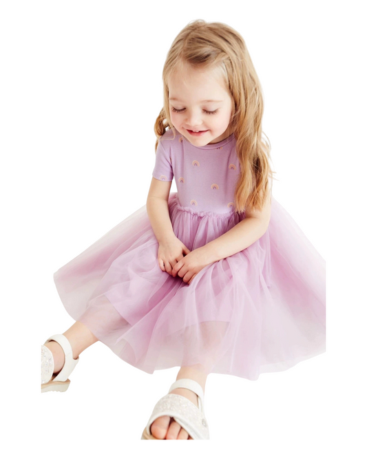 Lavender Rainbow Tulle Dress