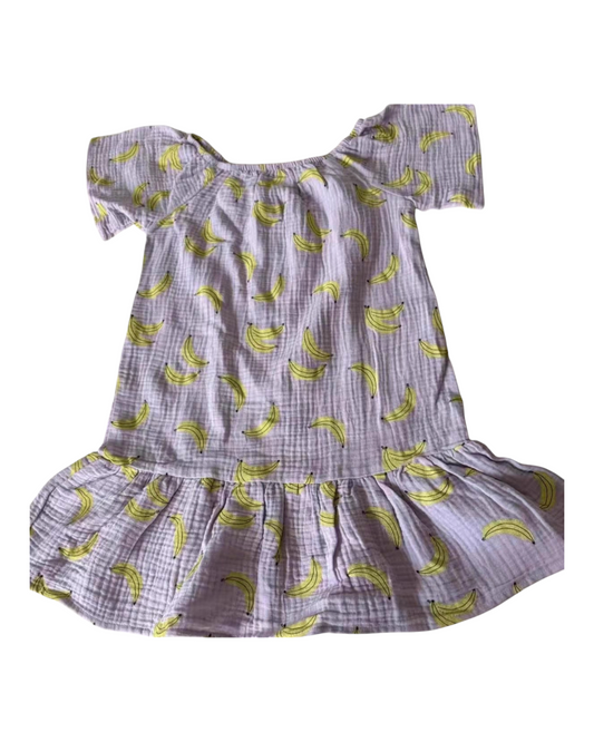 Purple Banana Ruffled Dress