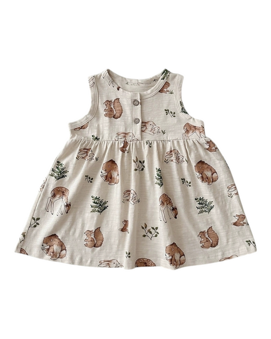 Cotton Sleeveless Patterned Summer Dress
