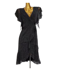 Midnight Elegance Wrap Dress