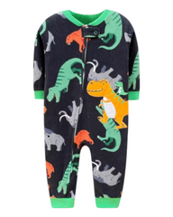 Boys' Long-Sleeved Animal Patterned Onesie