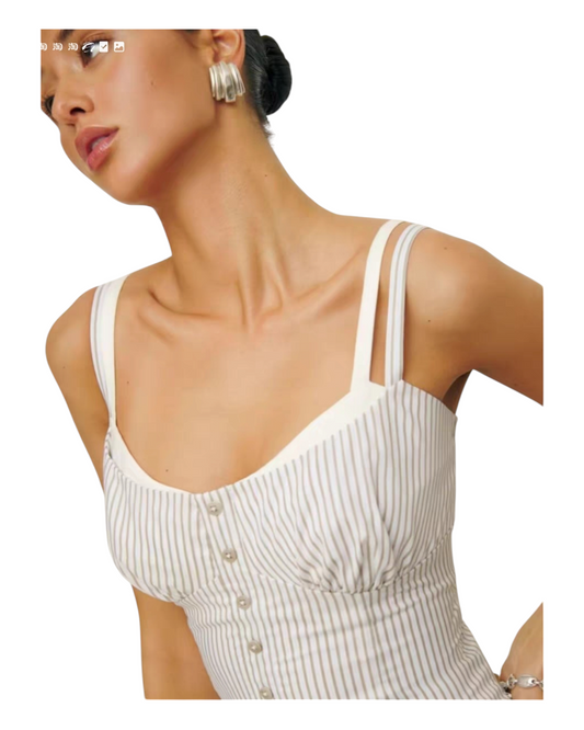 Sleeveless Buttonup Blouse