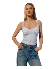 Sleeveless Buttonup Blouse