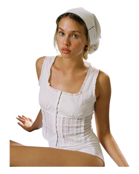 White Chic Sleeveless Lingerie
