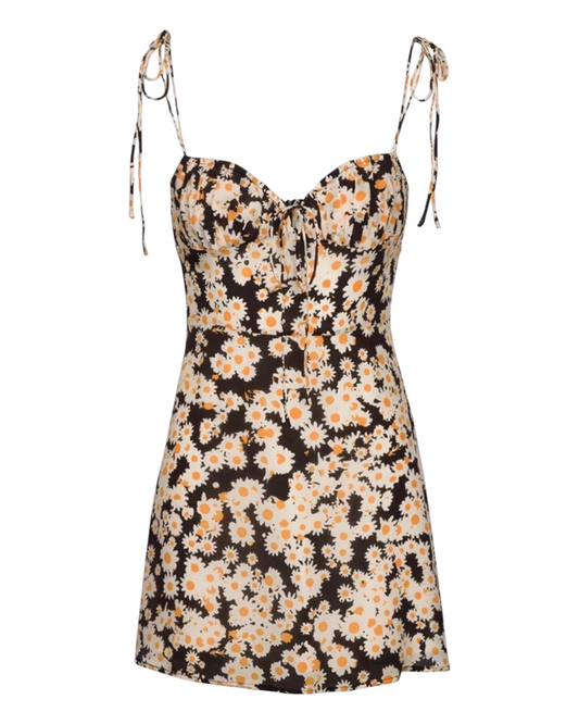 Daisy Adorned Sleeveless Dress