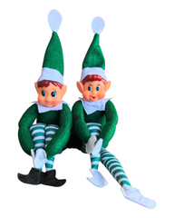 Set Of Two Christmas Elf On the Shelf Dolls