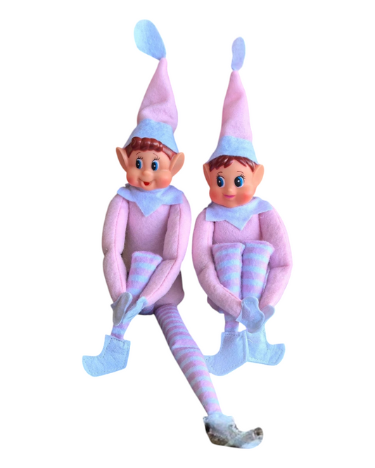 Set Of Two Christmas Elf On the Shelf Dolls