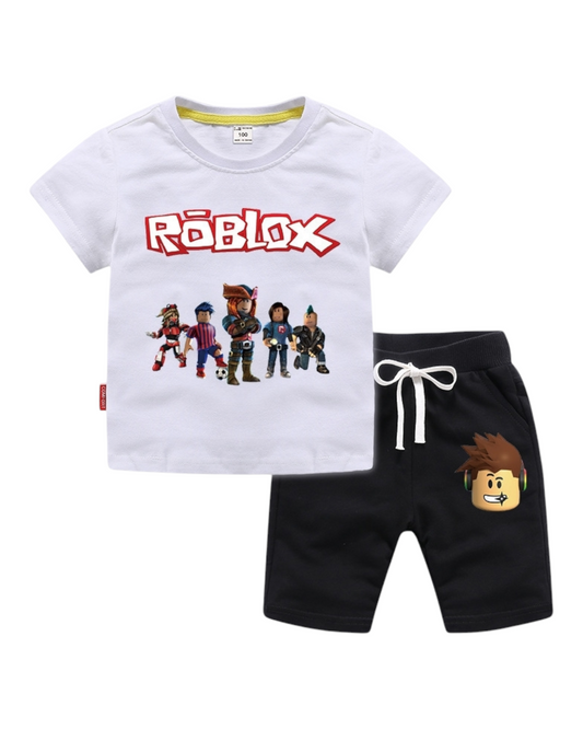 Girls' T-Shirt and Shorts Roblox Outfit Set