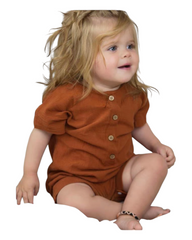 Orange Baby Cotton Onesie