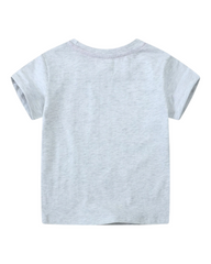 Light Grey T-Shirt with Unicorn Design
