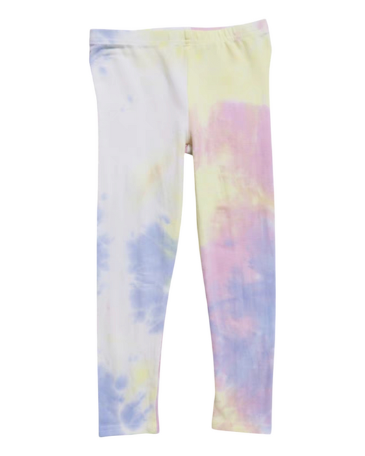Girls' Pastel Tie-Dye cotton Leggings