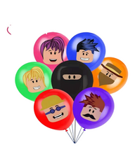 Colourful Roblox Patterned Party Balloons