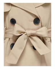 Beige Trench Coat with Belt