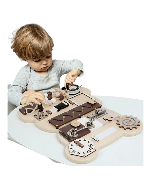 Educational Bear-Shaped Sensory Board