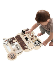 Educational Bear-Shaped Sensory Board