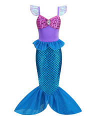 Mermaid Dress with Tulle Ruffles