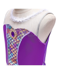 Purple and Rainbow Mermaid Tail Dress