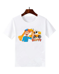 Blippi Patterned White Graphic T-Shirt