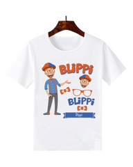 Blippi Patterned White Graphic T-Shirt