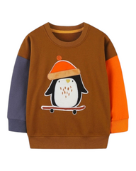 Penguin Jumper with Mismatched Sleeves