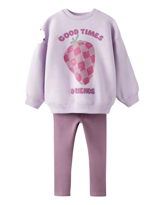 Long-Sleeved Two-Piece Winter Outfit Set