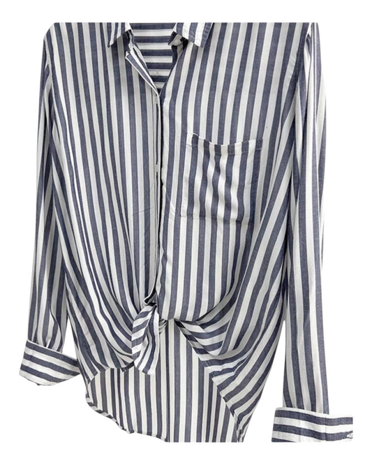 Oversized Striped Women's Cotton Shirt