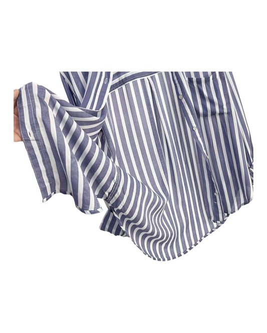 Women's Striped Button-Up Light-Weight Shirt