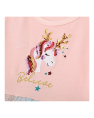 Pink Unicorn Dress with Sparkly Tulle Skirt