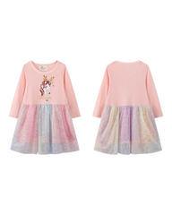 Pink Unicorn Dress with Sparkly Tulle Skirt