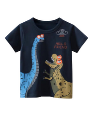 Dinosaur Patterned Graphic T-Shirt
