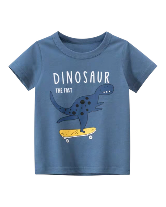 Dinosaur Patterned Graphic T-Shirt