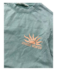Boys' Sage Green "Chase Waves" T-Shirt