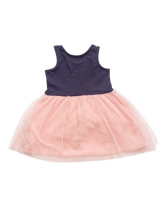 Girls' Dress with Pink Tulle Skirt