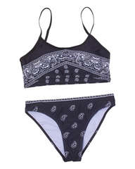 Patterned Two-Piece Girls' Bikini