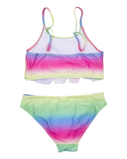 Patterned Bikini with Ruffled Top