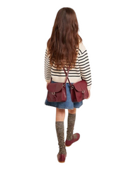 Cream and Black Striped Girls' Cardigan