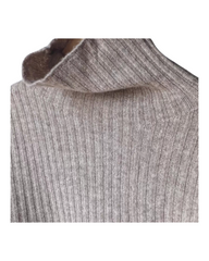 Long-Sleeved Ribbed Cashmere Turtleneck Sweater