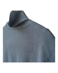 Long-Sleeved Woollen Ribbed Turtleneck Sweater